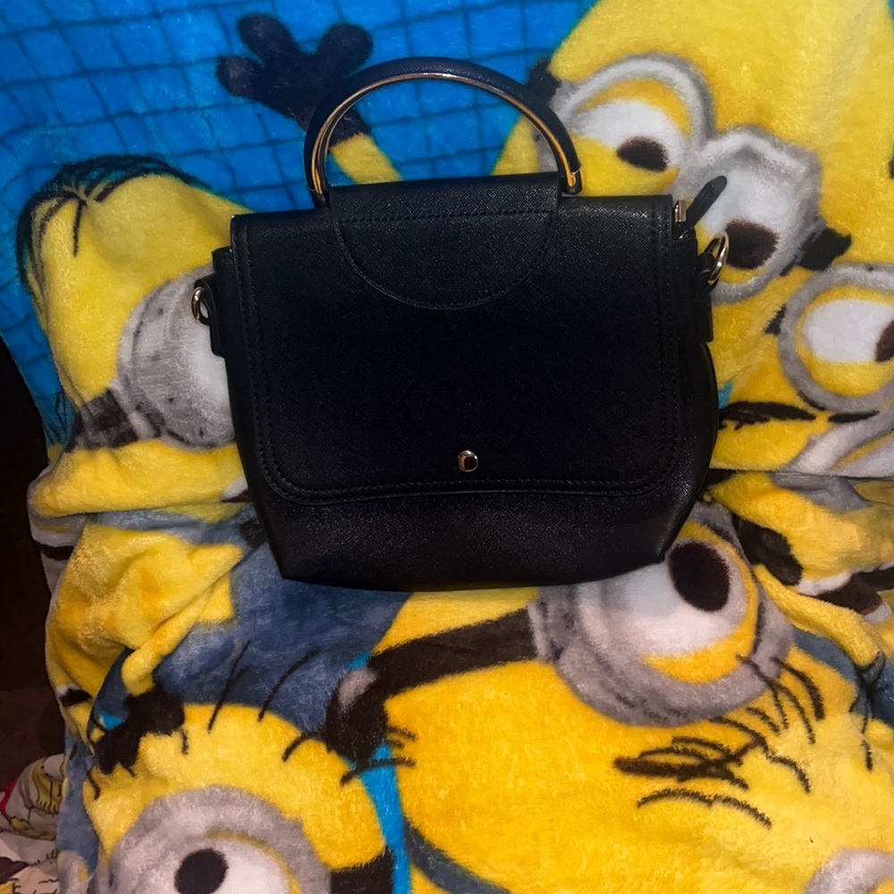 Black satchel w/gold hardware w/o crossbody strap
